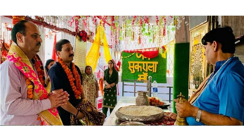 DC Kathua visits Sukrala Mata Shrine, inspects facilities available for devotees
